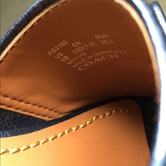 Coach Leather Metallic Blue Tassel Logo Sandals - Picture 8 of 10